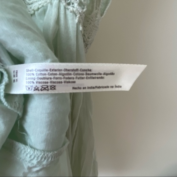 Free People One Coast to Cove Mint Lace Mini Dress - Picture 10 of 12